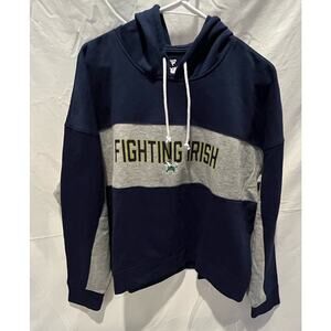 Notre Dame Fighting Irish Fanatics Women's pullover hoodie - navy/gray, XL